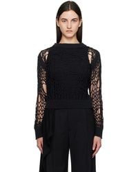 MM6 by Maison Martin Margiela - Messy Filet Crewneck - Lyst