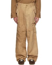 colbo - Pantalon Cargo Brun Clair En Lin - Lyst