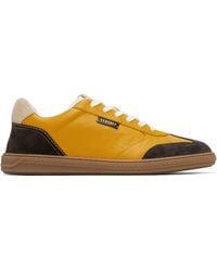 Versace - Greca Court Nappa & Suede Sneakers - Lyst