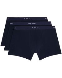 Paul Smith - Three-pack Navy Long Boxer Briefs - Lyst