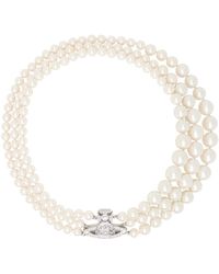 Vivienne Westwood - Collier étagé graziella blanc à perles - Lyst