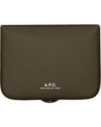 A.P.C. - Khaki Josh Wallet - Lyst