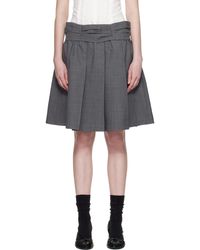 ShuShu/Tong - Draped Waist Wide-Pleat Midi Skirt - Lyst