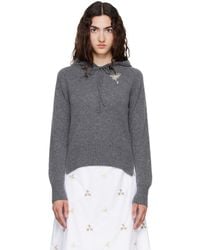 Simone Rocha - Embellished Relaxed Cashmere Hoodie - Lyst