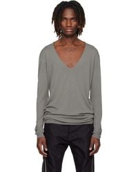 Rick Owens - Temple Oversize Extreme V Neck Sweater - Lyst