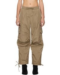 MSGM - Khaki Drawstring Cargo Pants - Lyst