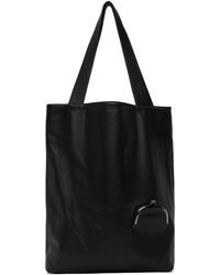 discord Yohji Yamamoto Unevenness Leather Tote Bag in Black for