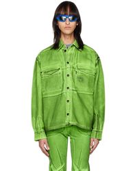 OTTOLINGER - Green Oversized Denim Jacket - Lyst