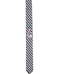 Thom Browne - Sail Boat Pin Stripe Jacquard Knit Tie - Lyst
