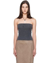 St. Agni - Wool Strapless Top - Lyst