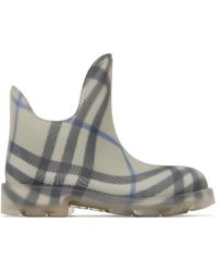 Burberry - Check Rubber Marsh Low Rain Boots - Lyst