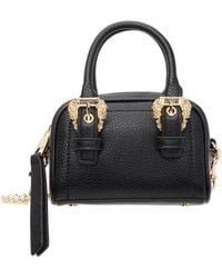 Versace - Black Curb Chain Top Handle Bag - Lyst