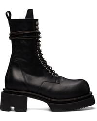 Rick Owens - Tower Lace Up Bogun Boots - Lyst