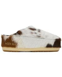 Moon Boot - Brown & White Mule No Lace Pony Slippers - Lyst