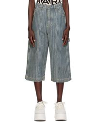 Marc Jacobs - Blue 'the Washed Monogram' Denim Shorts - Lyst