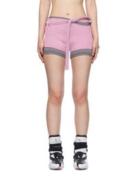 OTTOLINGER - Pink Fringes Shorts - Lyst