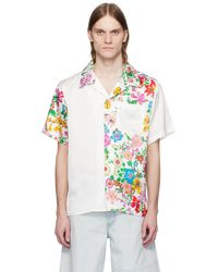 Cout de la Liberte - Robbie Silk Blocked-Print Bowling Shirt - Lyst
