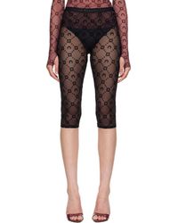 Marine Serre - Moonogram Mesh Flock Capri Leggings - Lyst