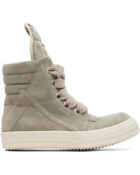 Rick Owens - Taupe Tower Jumbolace Geobasket Sneakers - Lyst