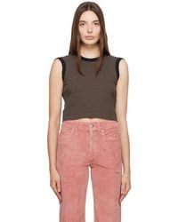 Our Legacy - Brown Cropped Tank Top - Lyst
