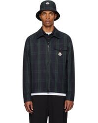 Moncler - Checked Cotton Gabardine Shirt - Lyst