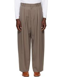 Studio Nicholson - Taupe Line Tailored Trousers - Lyst