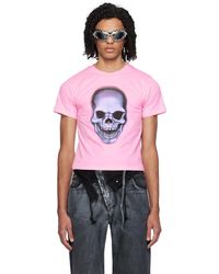 OTTOLINGER - T-shirt rose à image de crâne et logo imprimés - Lyst