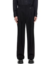 WOOYOUNGMI - Black Straight Trousers - Lyst
