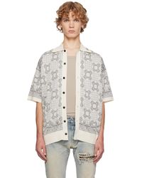 Amiri - Ma Quad Check Mesh Knit Shirt - Lyst