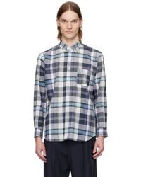 Comme des Garçons - グレー＆ブルー ヤーンダイ コットンポプリン チェック シャツ - Lyst