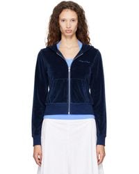 Sporty & Rich - Signature Logo Krystal Zip Hoodie - Lyst