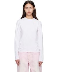 Acne Studios - ホワイト レギュラーフィット 長袖Tシャツ - Lyst