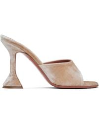 AMINA MUADDI - Lupita Slipper Heeled Sandals - Lyst