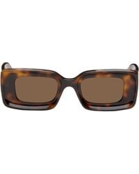 Loewe - Brown Rectangular Sunglasses - Lyst