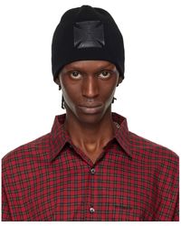 Vetements - Leather Biker Cross Logo Beanie - Lyst