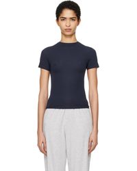 Skims - T-Shirt Bleu Marine - Lyst