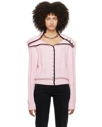 Y. Project - Pink Ruffle Necklace Cardigan - Lyst