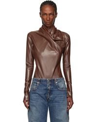 Mugler - Latex Scarf Bodysuit - Lyst
