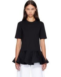 Alaïa - Cotton Jersey Crinoline T-Shirt - Lyst