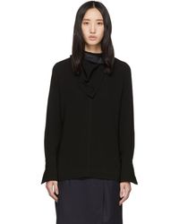 3.1 Phillip Lim Chemisier en crepe a foulard amovible noir