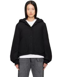 JW Anderson - ブラック フード ブルゾンジャケット - Lyst