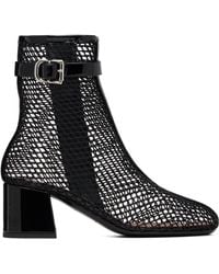 Alaïa - Bottes À Talon De 55 Mm Noires En Résille - Lyst