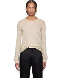 Rick Owens - Off- Temple Basic Ls T-Shirt - Lyst