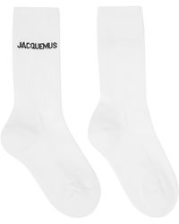 Jacquemus - Chaussettes 'les chaussettes à l'envers' blanches - le papier - Lyst