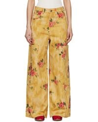 Ganni - Printed Baggy Cargo Jeans - Lyst