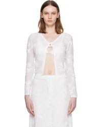 ShuShu/Tong - Threadwork Bow Cardigan - Lyst