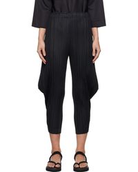 Pleats Please Issey Miyake - Black Thicker Bottoms 1 Trousers - Lyst