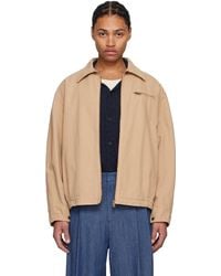 LE17SEPTEMBRE - Tan Over Dyeing Denim Jacket - Lyst
