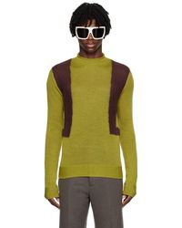 Rick Owens - Green & Purple Harness Sweater - Lyst