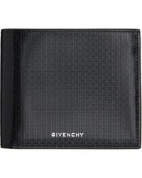 Givenchy - Portefeuille Noir En Cuir À Motif 4G - Lyst